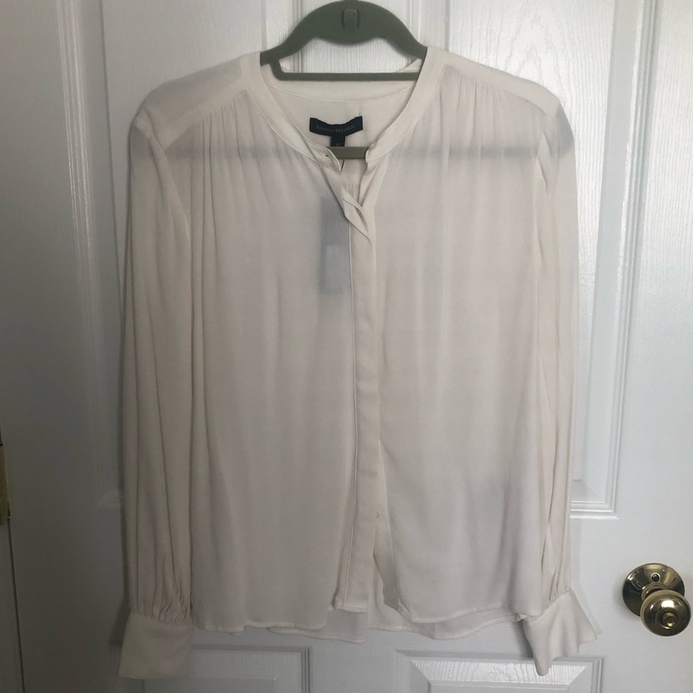Banana Republic White Blouse